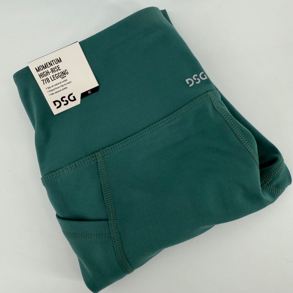 DSG Momentum High Rise 7/8 Legging Teal Blue Pockets Athletic Women's XS